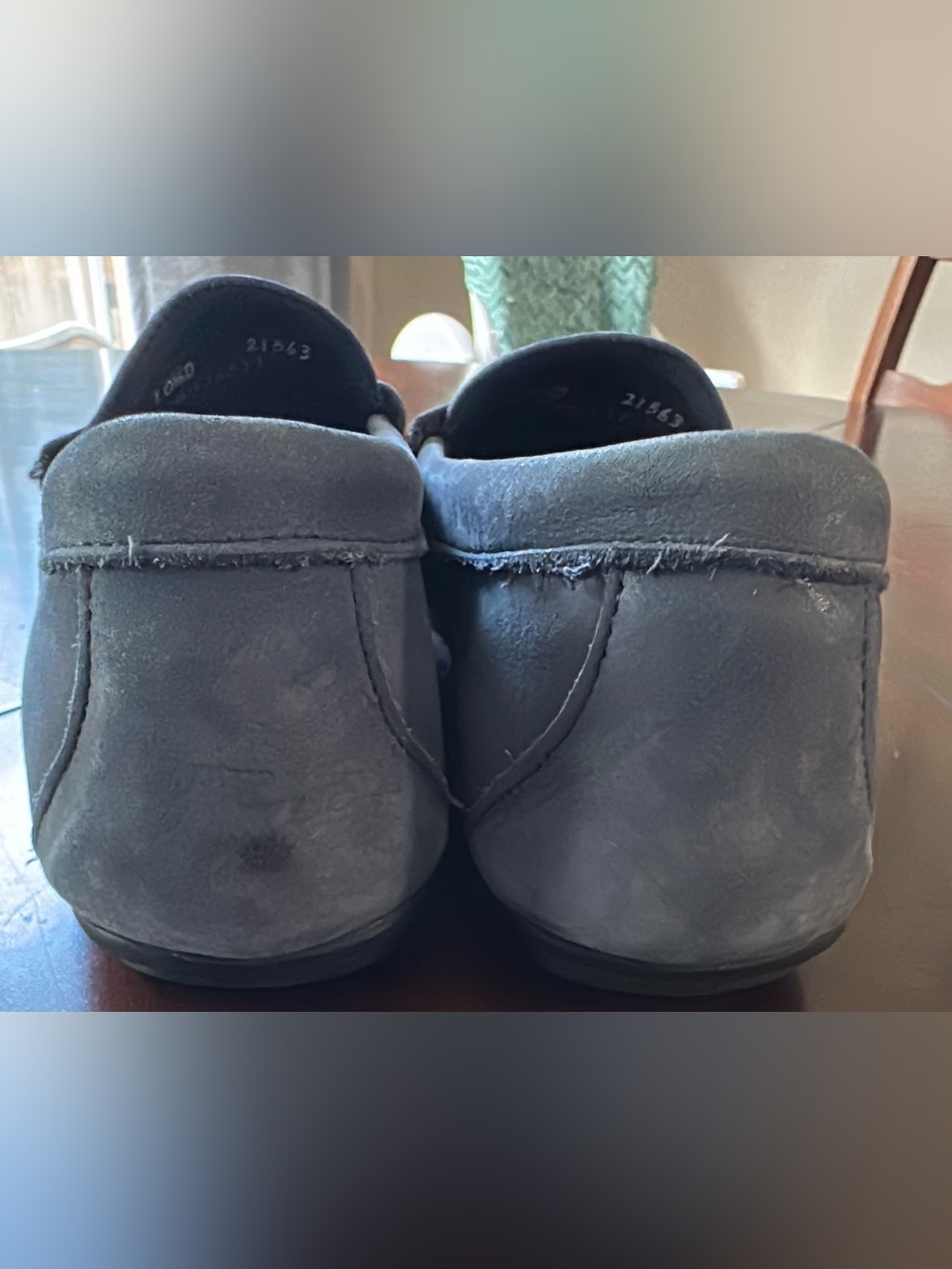 Allen Edmonds blue Suede Penny Loafers. (Shoe26-2)
